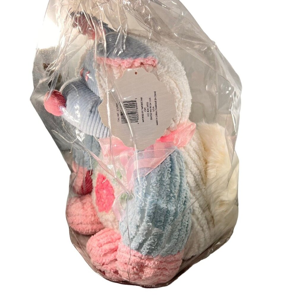 Chenille Animals Plush CAT By CWC 16” Pink Blue White Original Package with Tags - Picture 6 of 11